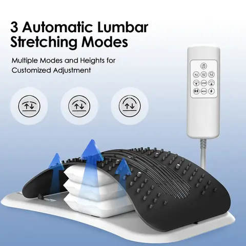 Planche Lombaire Électrique à Airbag – Étirement Automatique du Dos, 3 Modes